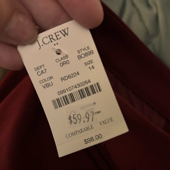 J Crew Factory size 14 NWT Kallie straight-leg pant - Picture 4 of 6